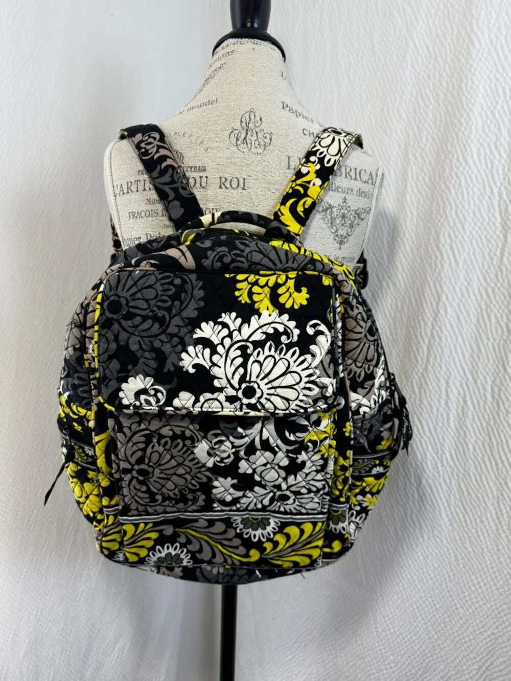 Vera Bradley Baroque Pattern Quilted cotton Campus Backpack Retired Design